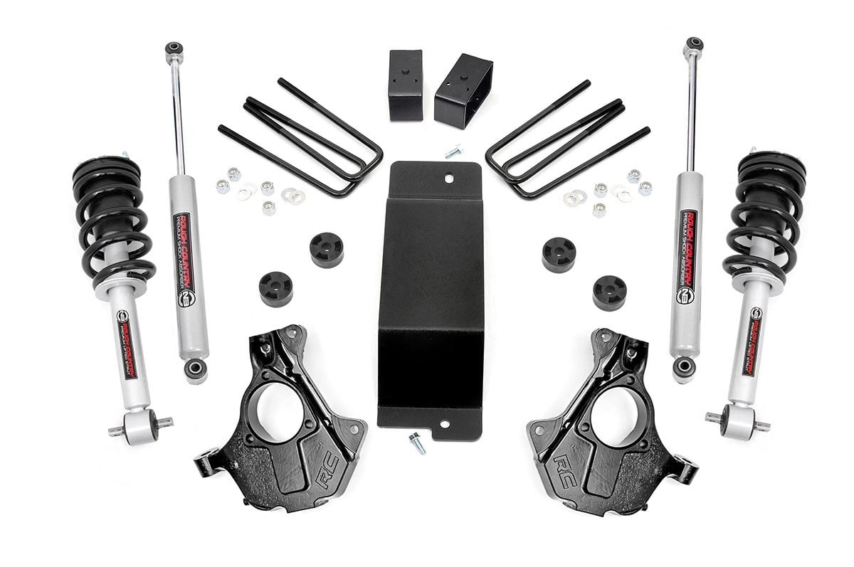 Rough Country 3.5 Inch Lift Kit Alu/Stamp Steel LCA N3 Strut Chevy/GMC 1500 (14-18 & Classic)