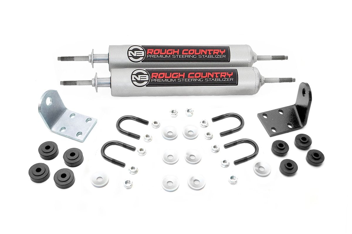 Rough Country N3 Steering Stabilizer Dual Ford Bronco/F-100/F-150 4WD (1977-1979)