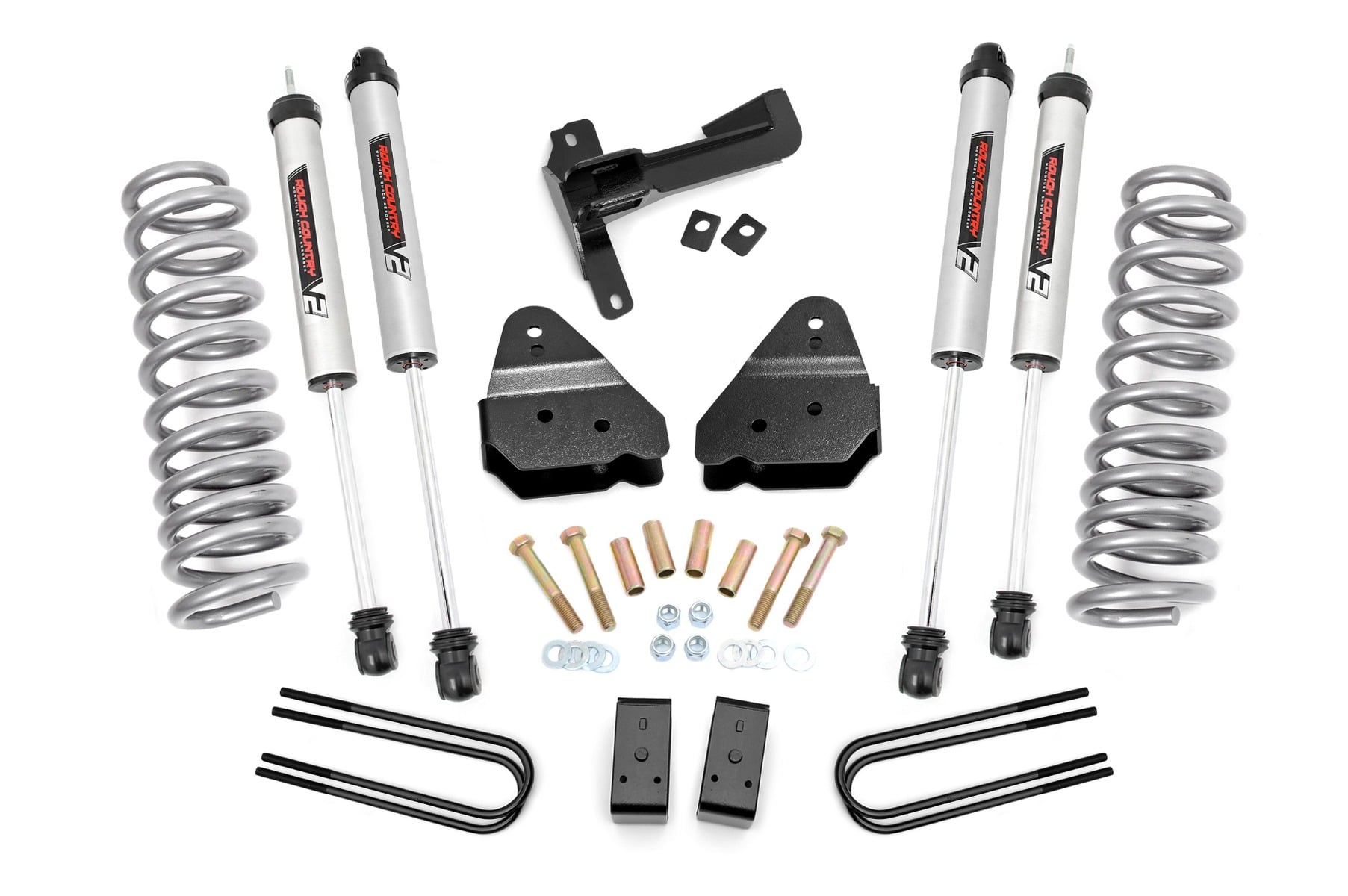 Rough Country 3 Inch Lift Kit V2 Front Diesel Coils Ford F-250 Super Duty 4WD (17-22)