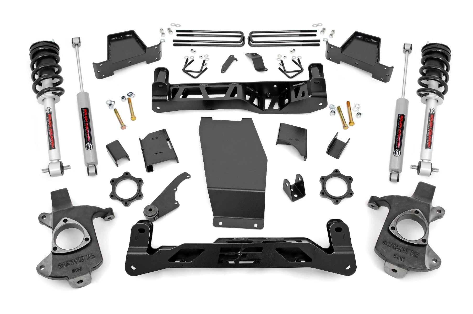 Rough Country 6 Inch Lift Kit Alum/Stamp Steel N3 Struts Chevy/GMC 1500 (14-18 & Classic)
