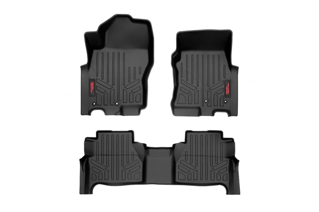 Rough Country Floor Mats FR & RR Crew Cab Nissan Frontier 2WD/4WD (2022-2026)