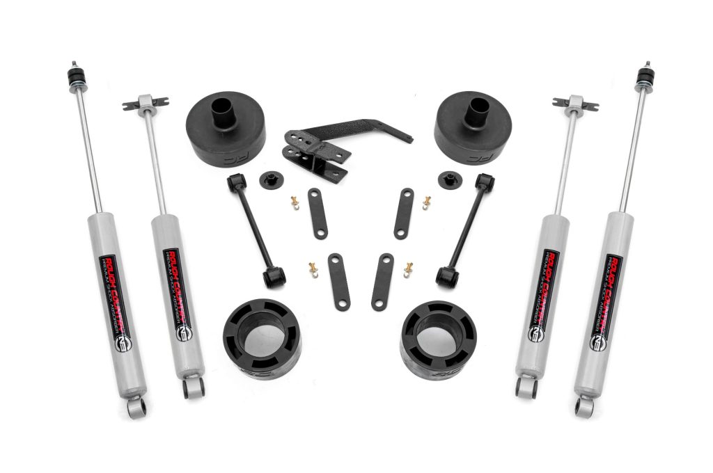 Rough Country 2.5 Inch Lift Kit Spacers N3 Jeep Wrangler JK/Wrangler Unlimited (07-18)