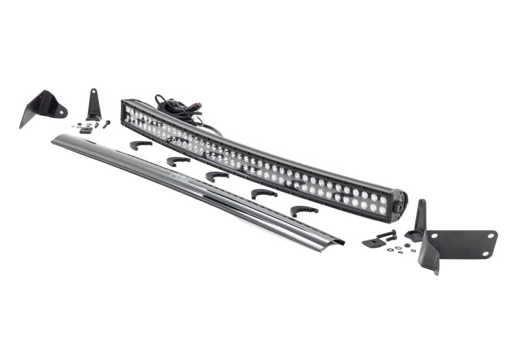 Rough Country LED Light Kit Bumper Mount 40″ Black Dual Row Ram 2500/3500 4WD (11-18)