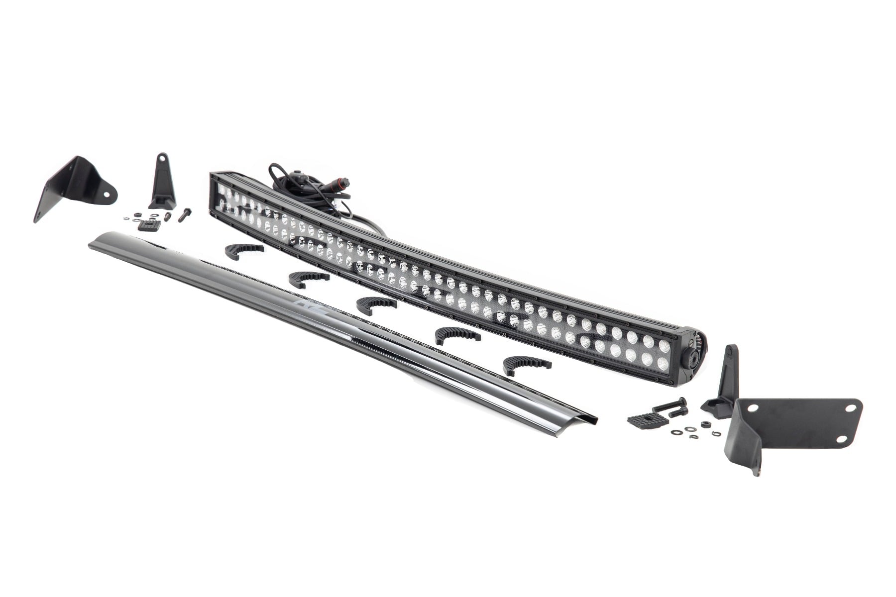 Rough Country LED Light Kit Bumper Mount 40″ Black Dual Row Ram 2500/3500 4WD (11-18)
