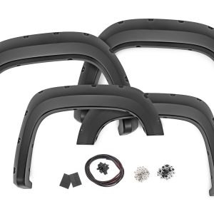 Rough Country Pocket Fender Flares 5β9β³ Bed GBA Black GMC Sierra 1500 2WD/4WD (07-13)