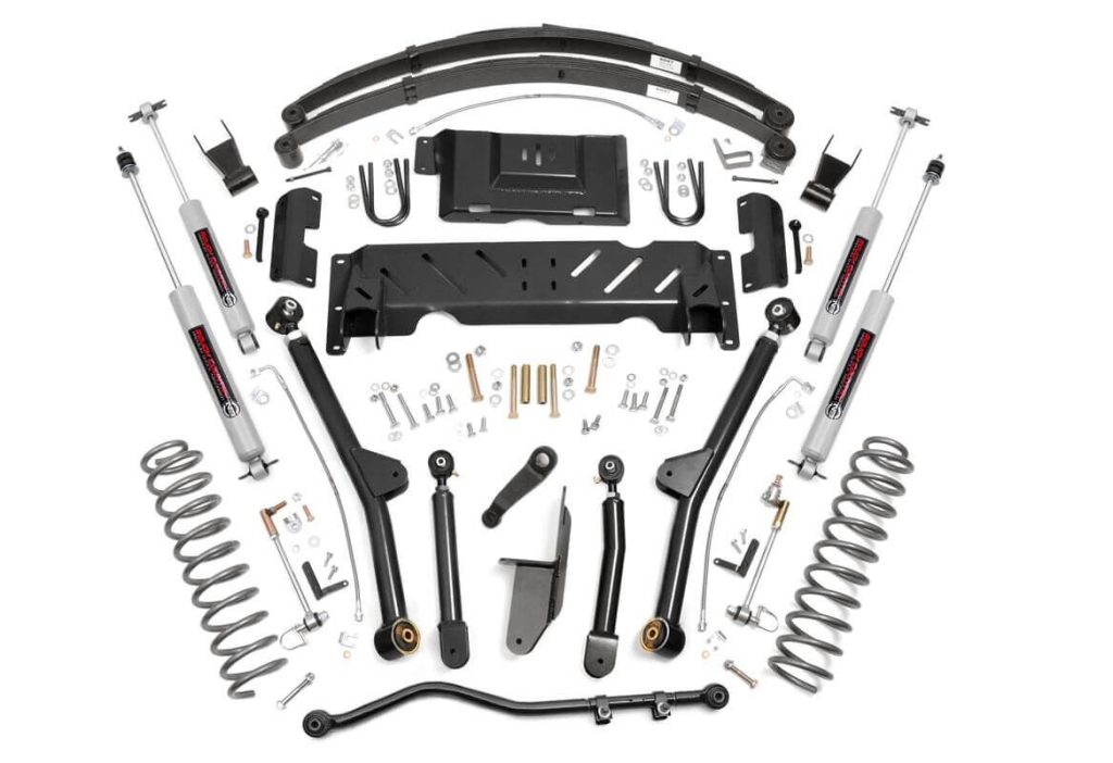 Rough Country 6.5 Inch Lift Kit Long Arm NP231 Jeep Cherokee XJ 4WD (1984-2001)