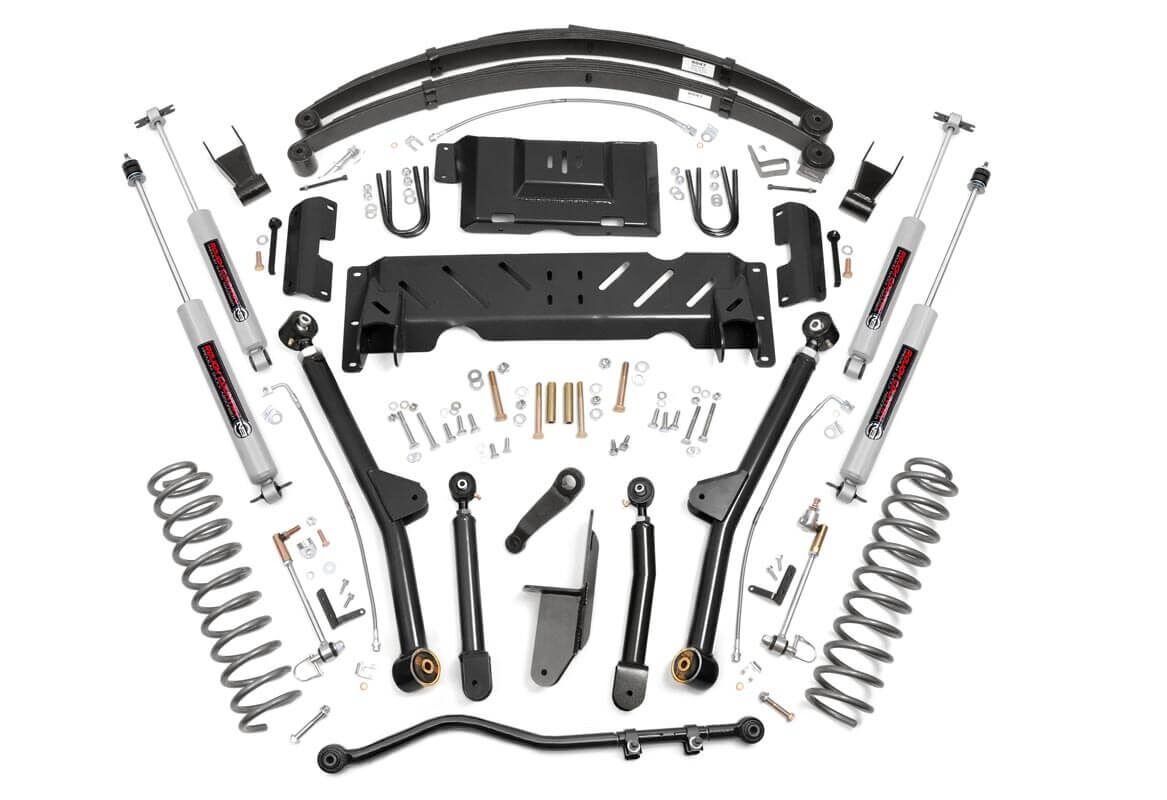Rough Country 6.5 Inch Lift Kit Long Arm NP231 Jeep Cherokee XJ 4WD (1984-2001)