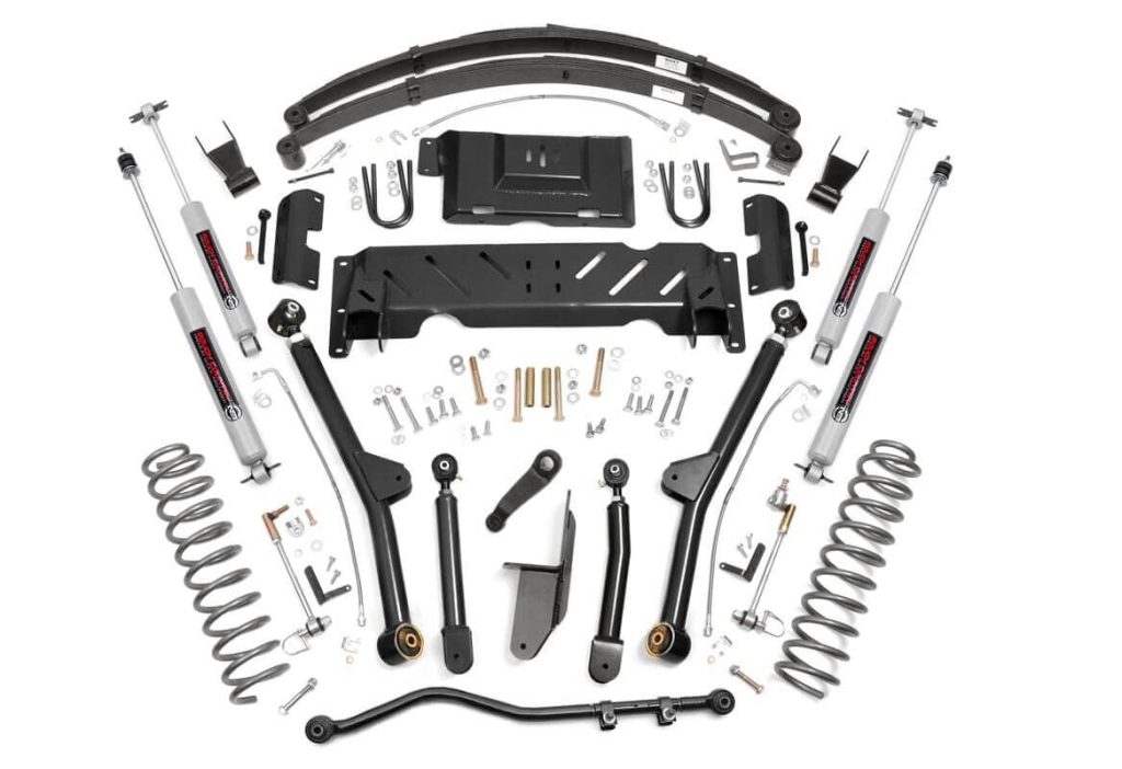 Rough Country 6.5 Inch Lift Kit Long Arm NP242 Jeep Cherokee XJ 4WD (1984-2001)