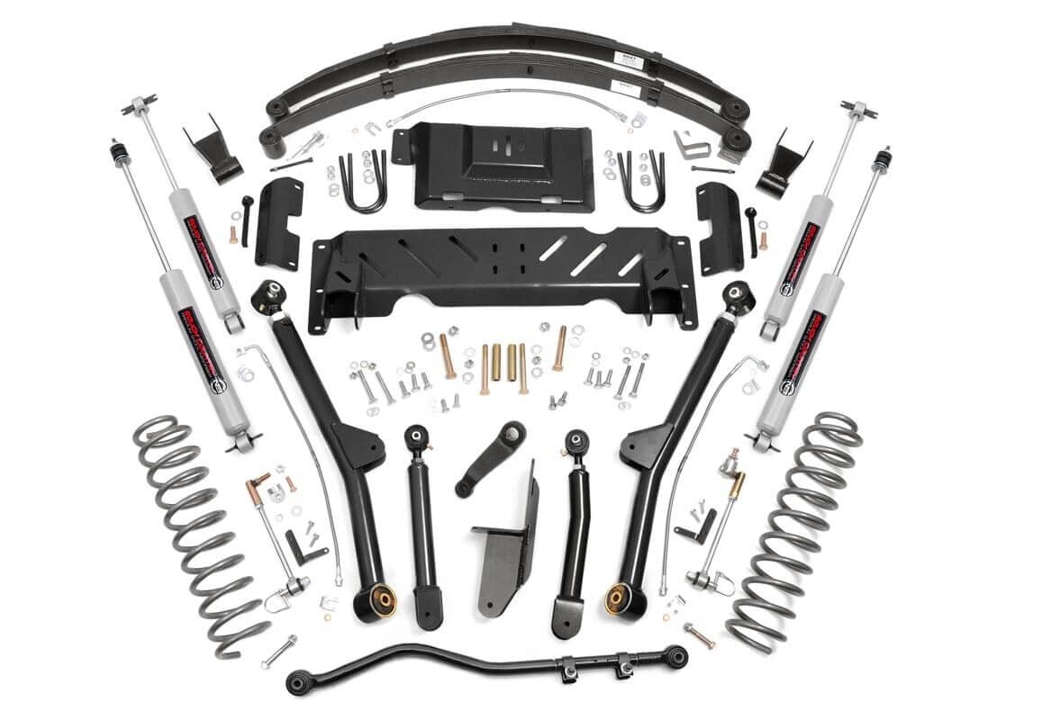 Rough Country 6.5 Inch Lift Kit Long Arm NP242 Jeep Cherokee XJ 4WD (1984-2001)