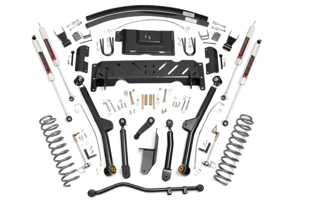 Rough Country 4.5 Inch Lift Kit Long Arm RR AAL NP231 M1 Jeep Cherokee XJ (84-01)