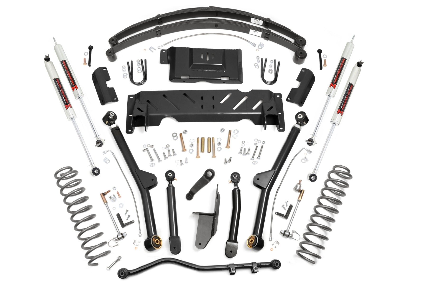 Rough Country 4.5 Inch Lift Kit Long Arm RR Leafs NP242 M1 Jeep Cherokee XJ (84-01)