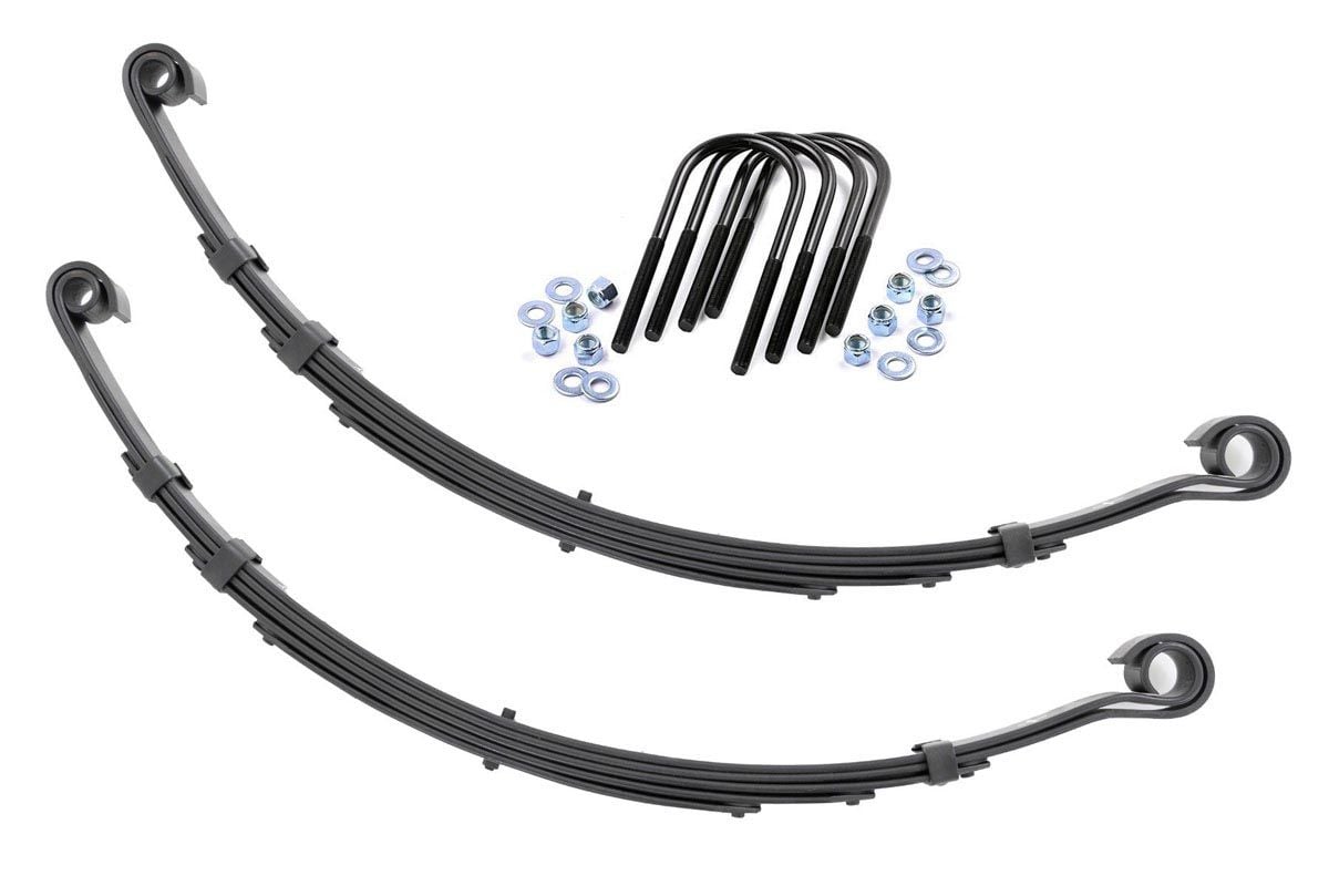 Rough Country Front Leaf Springs 4″ Lift Pair Jeep CJ5/CJ7 7 4WD (1982-1986)
