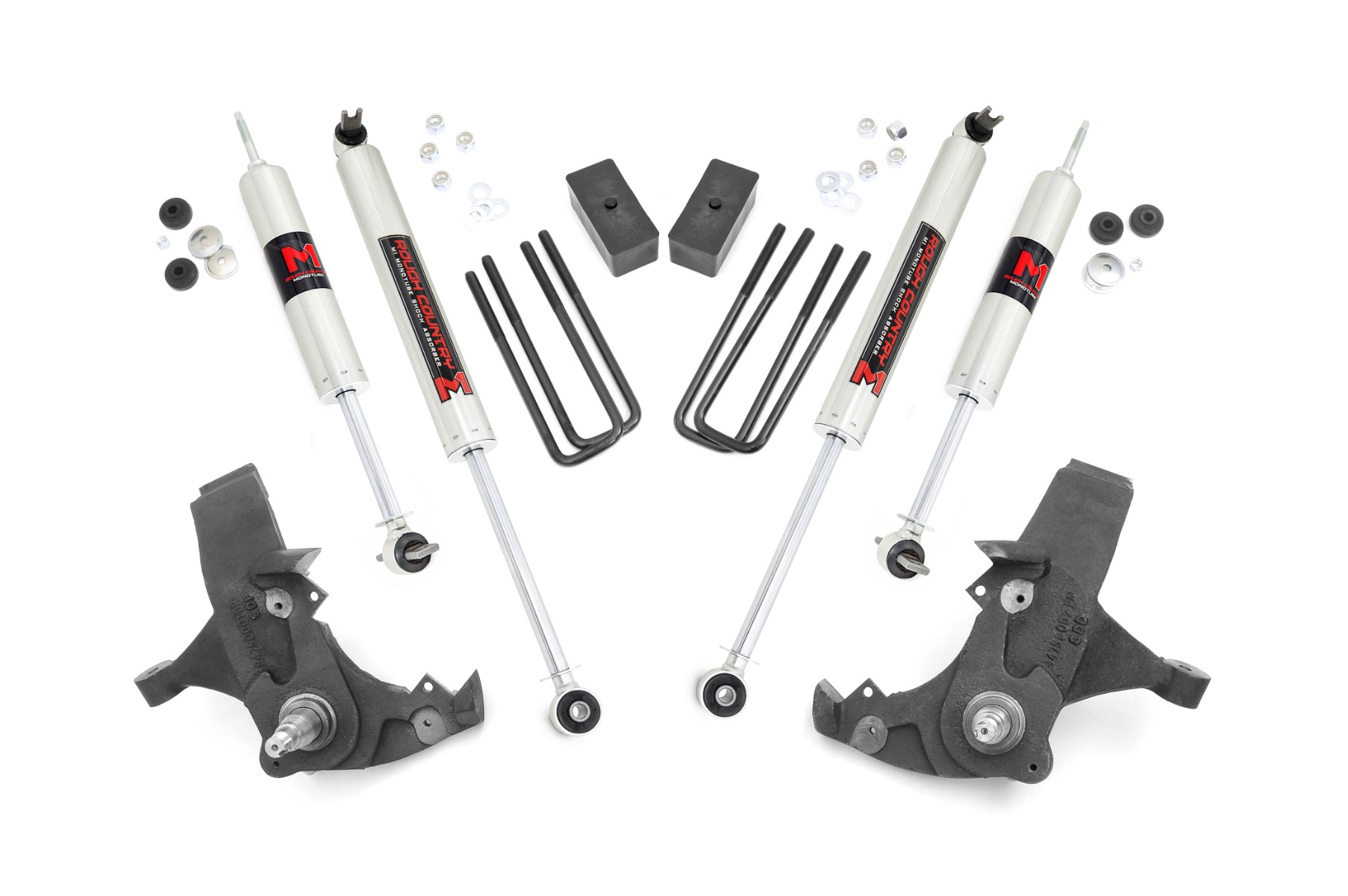 Rough Country 4 Inch Lift Kit M1 Chevy C1500/K1500 Pickup Extended Ca/Half-Ton SUV (88-99)