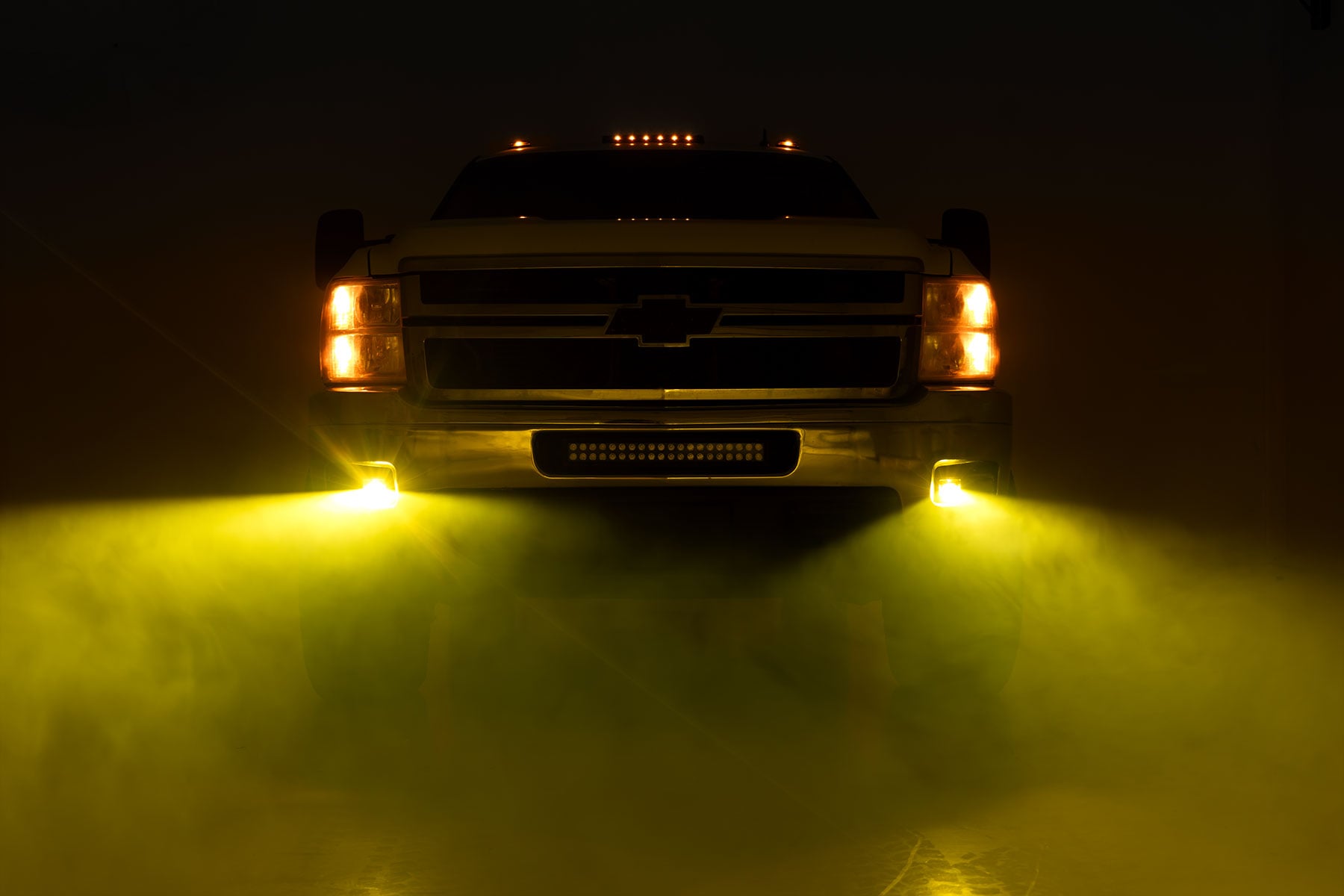 Rough Country 2 Inch Black Series LED Light Pods SAE Fog Yellow