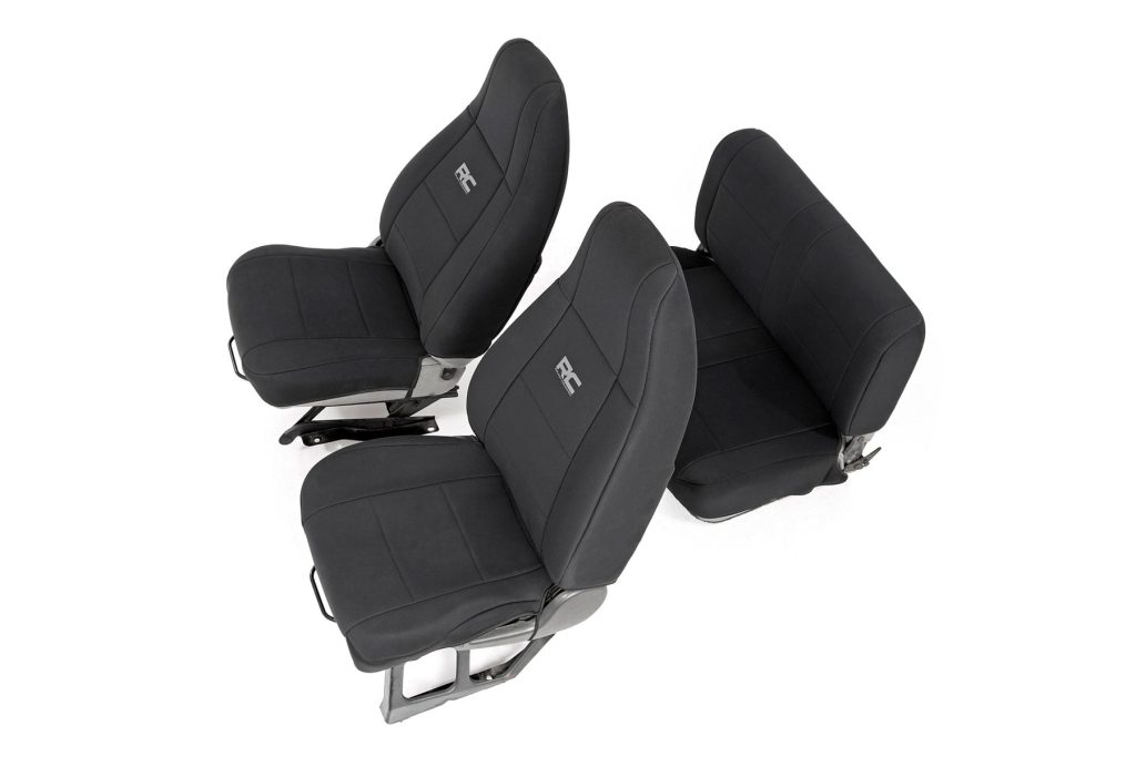 Rough Country Seat Covers Front and Rear Jeep Wrangler YJ 4WD (1987-1990)