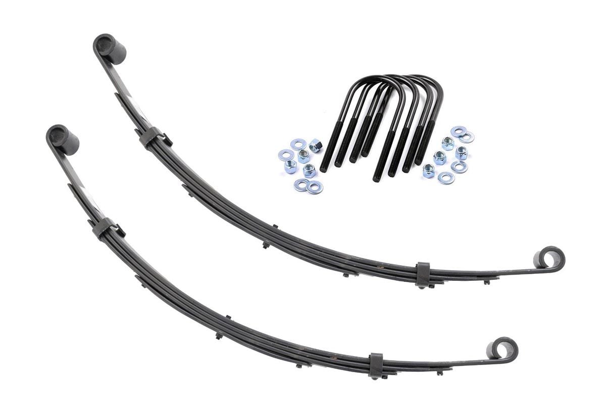 Rough Country Front Leaf Springs 3″ Lift Pair Jeep Grand Wagoneer/J10 Truck/J20 Truck/Wagoneer 4WD