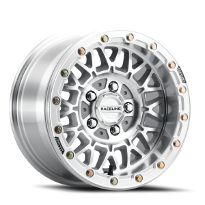 Raceline Omega Beadlock UTV 15x8 5x114.3 0 Silver