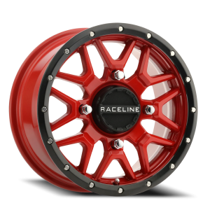 Raceline Krank Simulated Beadlock UTV 15x7 4x156 +10 Red