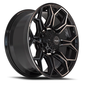 4PLAY 4P83 22x12 8x170 -44 Black